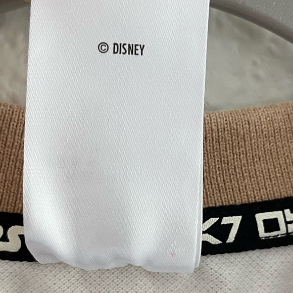 DISNEY STAR WARS | Embroidered Death Star Polo Shirt in Tan/White | Size Small - Picture 9 of 11